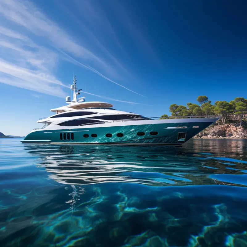 Luxusyacht auf dem Meer